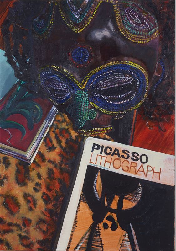 Picasso, masker, panter - 100/70cm Acryl/Linnen