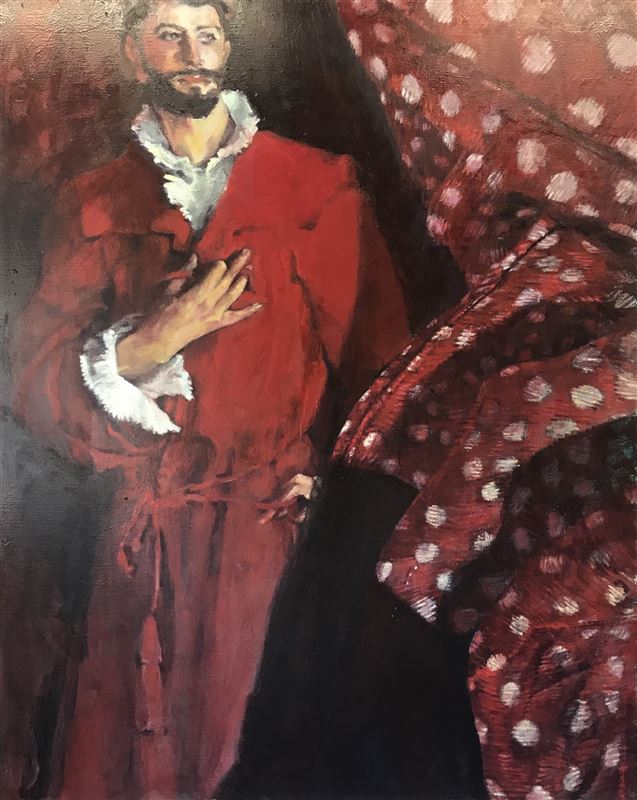 Ce n’est pas dr Pozzi avec mon foulard en soie - 150/110 cm - Acryl / linnen